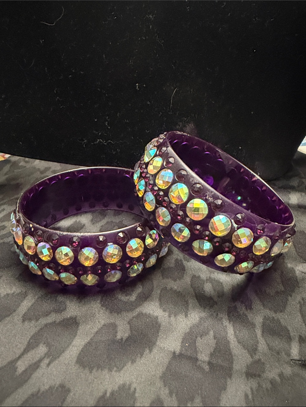 Two Large Acrylic Bracelets